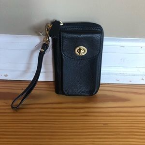Coach wristlet with phone holder
